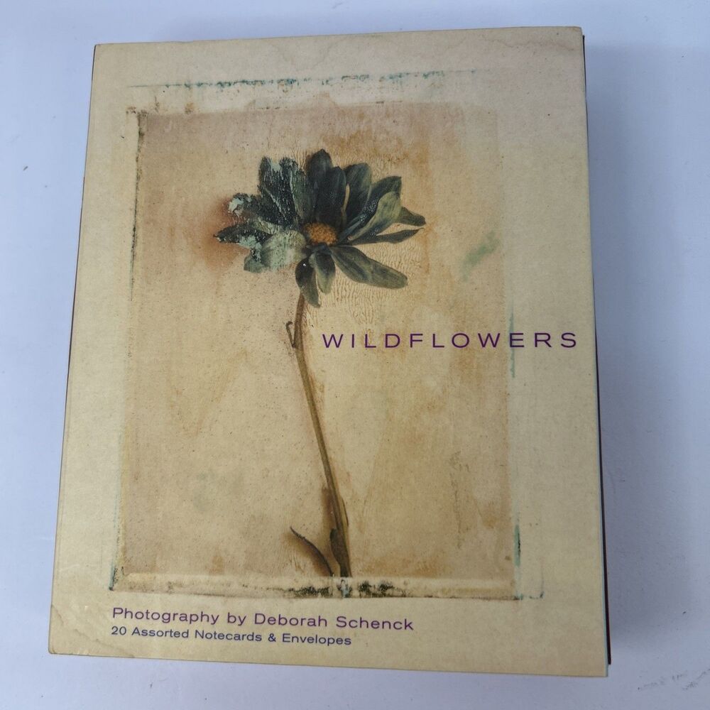 Vintage 2002 Deborah Schenck Wildflowers Deluxe Notecards Box Set 18 Count